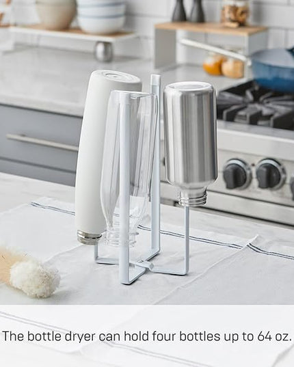 YAMAZAKI Home Tower Kitchen Multi Eco Stand - Multifunctional Plastic Bag Holder Bottle Dryer - Steel