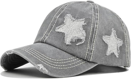 YeeHeen Ponytail Baseball Cap for Women High Messy Bun Caps Washed Cotton Hats