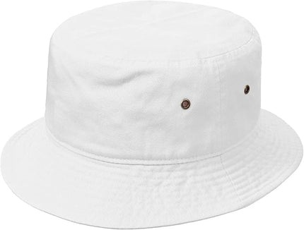 Falari Men Women Unisex Cotton Bucket Hat 100% Cotton Packable for Travel Fishing Hunting Summer Camp