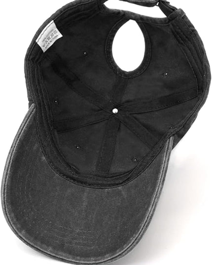 YeeHeen Ponytail Baseball Cap for Women High Messy Bun Caps Washed Cotton Hats