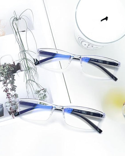 NORPERWIS Reading Glasses Men 3 pack Blue Light Blocking Readers Mens Spring Hinge Comfortable Glasses