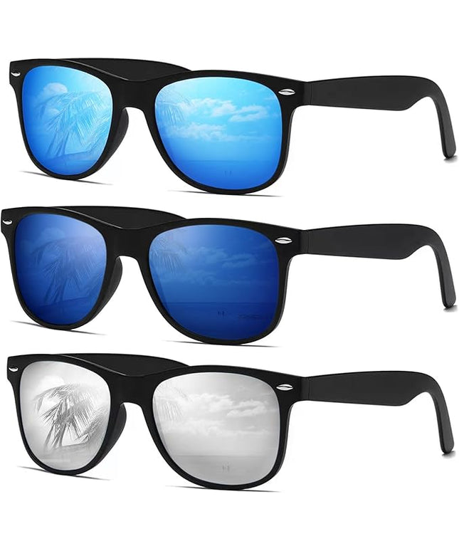 DEMIKOS Sunglasses Men Polarized Sunglasses for Mens Womens Retro Mirror Lens for Driving Fishing UV Protection