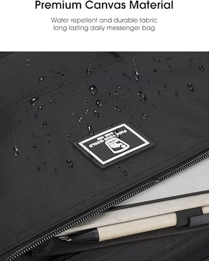 OIWAS Briefcase for 14 Inch Laptop, Messenger Bag for Men Crossbody School Satchel for Boys Multi Pockets Large Capacity Bag with Removable Shoulder Strap