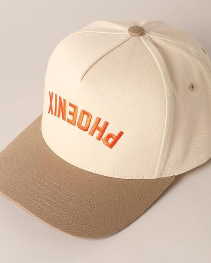 MIRMARU Two-Tone Vintage Canvas Trucker Hats for Men & Women, Adjustable Size Baseball Caps with Trendy Embroidered Design