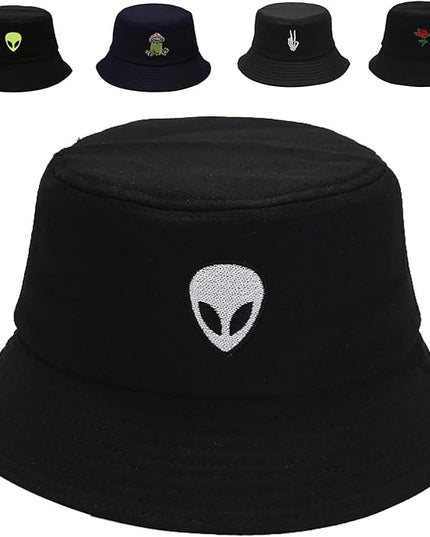 Cotton Bucket Hat for Women Men Summer Travel Sun Beach Bucket Cap, Unisex Outdoor Fisherman Hat