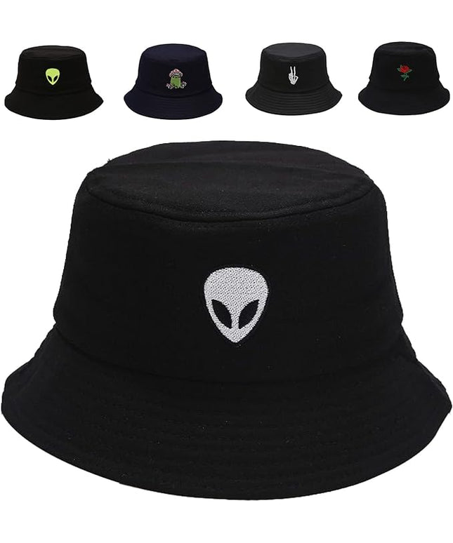Cotton Bucket Hat for Women Men Summer Travel Sun Beach Bucket Cap, Unisex Outdoor Fisherman Hat