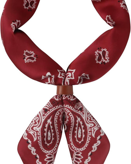 27.5 Inches Square Silk Feeling Neck Scarf for Men Necktie Silk Bandanas Pocket Square Cowboy Scarves