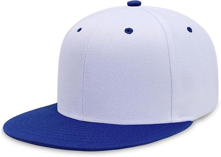 CHOK.LIDS Flat Bill Visor Classic Snapback Hat Blank Adjustable Brim High Top End Trendy Color Style Plain Tone Baseball Cap