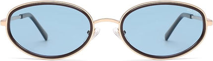 SOJOS Trendy Oval Polarized Sunglasses for Women Men, 80s 90s Chic Retro Vintage Sunnies SJ1248