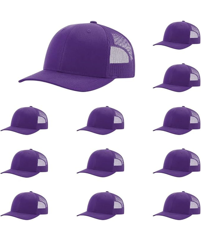Richardson 112 Classic Six-Panel Adjustable Snapback Trucker Cap | Bulk Packs Available