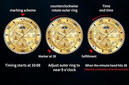 OLEVS Mens Watches Chronograph Watch Luxury Dress Stainless Steel Waterproof Watches for Men Moon Phase Luminous Business Calendar Wrist Watch Blue/Black/Green/Gold/Face