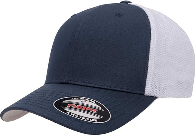 Flexfit 6511 Fitted Mid-Profile Stretchable Mesh Panels Trucker Cap | Bulk Pack Available