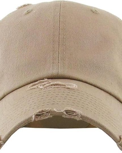 KBETHOS Vintage Washed Distressed Cotton Dad Hat Baseball Cap Adjustable Polo Trucker Unisex Style Headwear