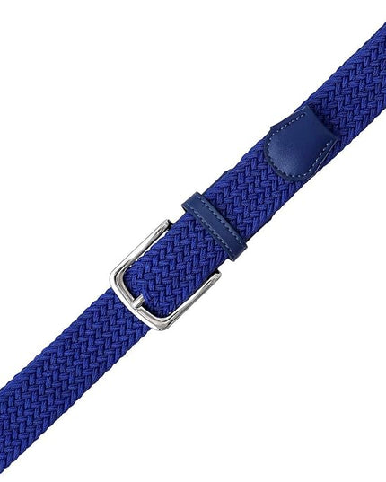 Falari Men Women Multicolored Elastic Stretch Braided Belt Canvas Fabric Woven No Holes Belt