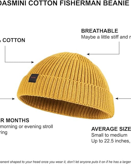 Fisherman Beanie Hats for Men Women,Knit Trawler Skull Cap,Watch Cap,Spring Fall Winter Warm Short Hats