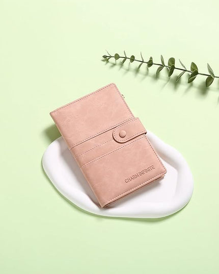 RFID Blocking Leather Passport Wallet Cover Case with Pen and Card Slots Travel Wallet for Women/Men Travel Must Haves Accessories