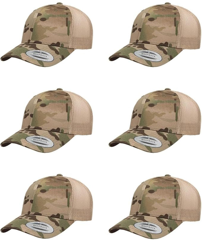 Yupoong Classic Premium Mesh 6 Panel Retro Trucker Cap | Mid Profile Snapback | OSFA | Bulk Pack Available