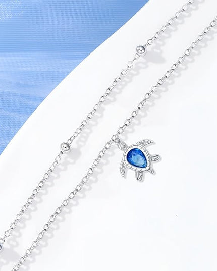 Dorunmo 925 Sterling Silver Infinity Heart Cross Circle Evil Eye Anklet Bracelets for Women Mother's Day Jewelry for Wife Girlfriend Mom Her