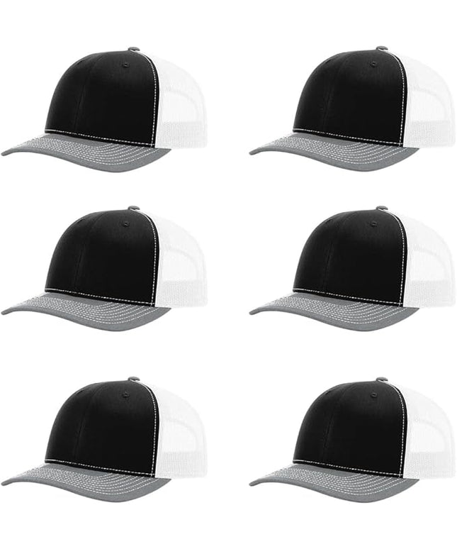 Richardson 112 Classic Six-Panel Adjustable Snapback Trucker Cap | Bulk Packs Available