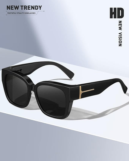 MEETSUN Oversized Fit Over Glasses Sunglasses for Women Men Large Trendy Polarized Sunglasses for Driving UV Protection