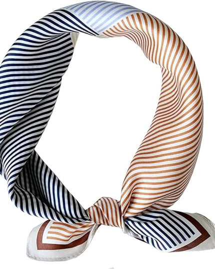 ANDANTINO 100% Mulberry Silk Scarf -21” Lightweight Square Neckerchief – Breathable Digital Printed Scarves with Gift Packed