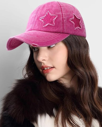 YeeHeen Ponytail Baseball Cap for Women High Messy Bun Caps Washed Cotton Hats