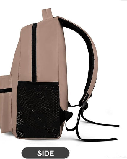 Fashion Mocha Mousse Backpack Lightweight Large Capacity Laptop Daybag for Travel Work
