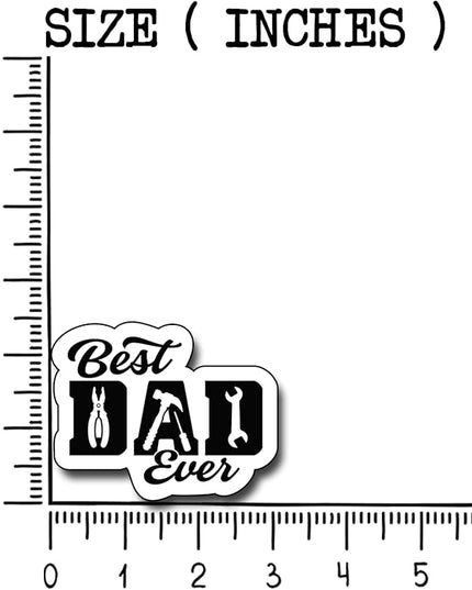 (3Pcs) Best Dad Ever Sticker, Decal Gifts Dad Decorate Books Laptop Phone Water Bottles Kindles Stickers Tumbler Sticker Waterproof Vinyl Decorate Sticker 3 x 2.6 Inch