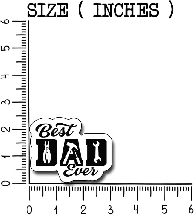 (3Pcs) Best Dad Ever Sticker, Decal Gifts Dad Decorate Books Laptop Phone Water Bottles Kindles Stickers Tumbler Sticker Waterproof Vinyl Decorate Sticker 3 x 2.6 Inch