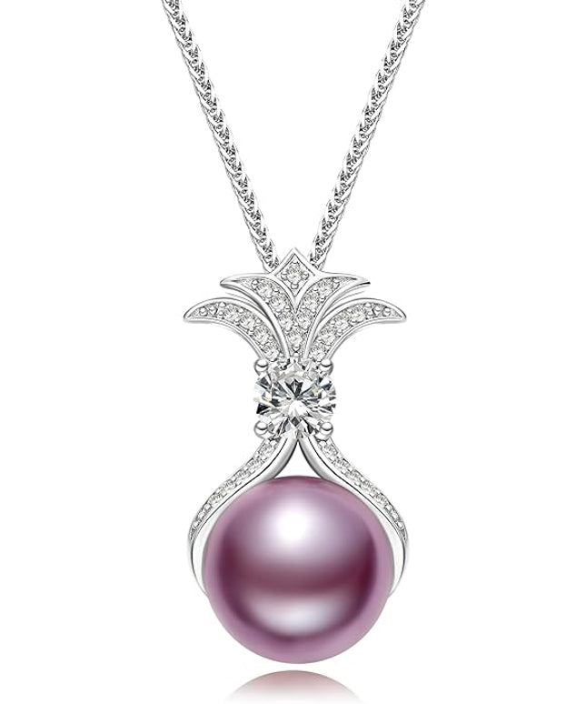 Gifts for Wife Women Anniversary -Pearl Necklace -Mom Girlfriend Her Fine Jewelry Mothers Day Valentines Christmas Birthdays Gift