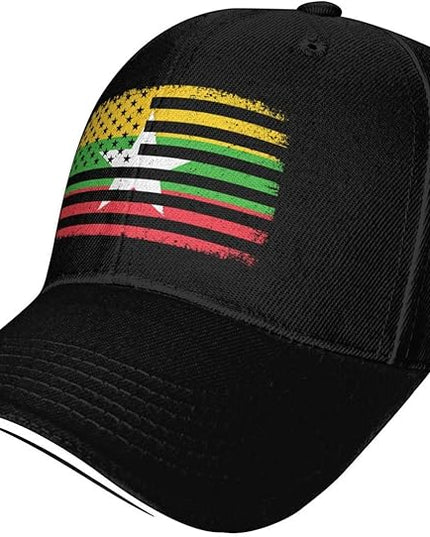 Unisex Baseball Cap Trucker Dad Hat for Men Women Adjustable Outdoors Sun hat Black