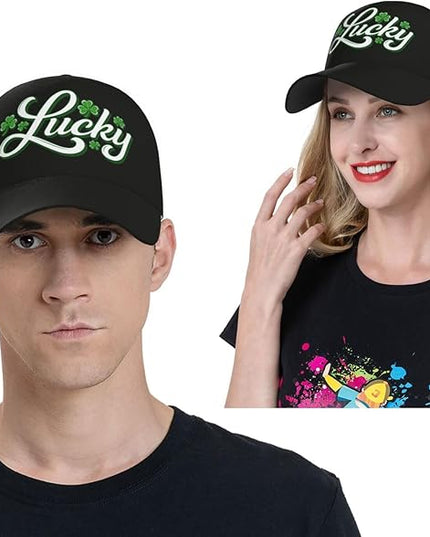 St. Patrick's Day Baseball Cap, Irish Green Clover Trucker Hat for Men Women, Fashion Adjustable Sun Visor Dad Hat