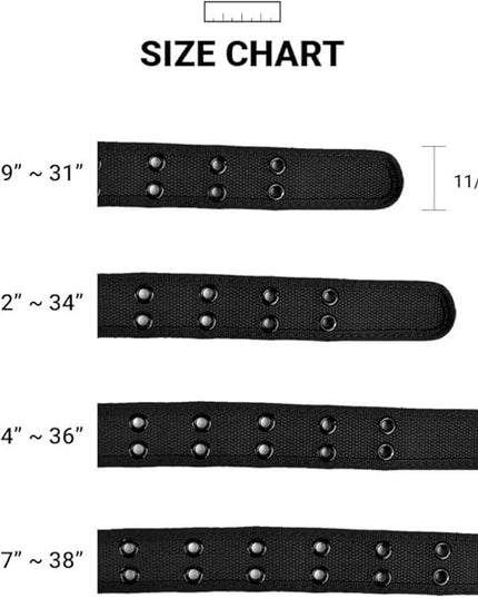 Boxed Gifts Parquet Casual Canvas Belt - Double Hole, Double Grommets for Men & Women