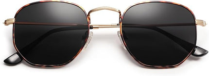 SOJOS Square Polarized Sunglasses for Women Men Small Hexagonal Polygon Shades SJ1072