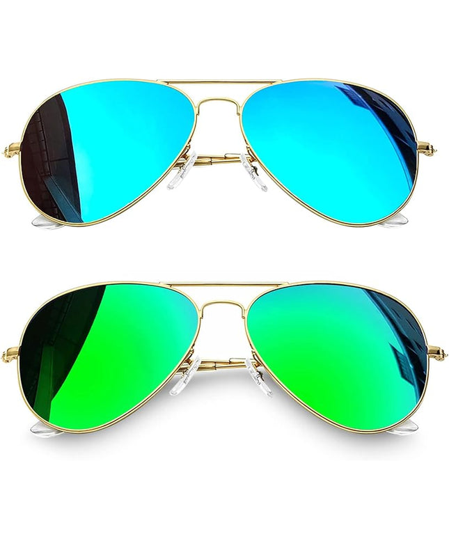 Joopin Polarized Metal Aviation Sunglasses Men, Classic Military Sun Glasses Women, Rectangle Shades UV400 Protection Costume