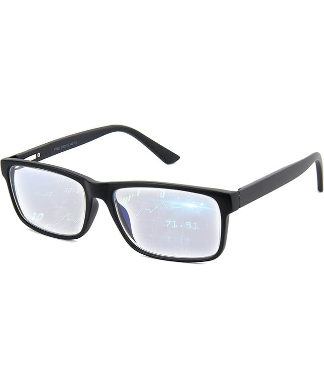 BLUE CUT Blue Light Blocking Glasses for Men and Women – Anti-Fatigue Computer Gaming Glasses to Reduce Eye Strain, Black, 1.50 Magnification