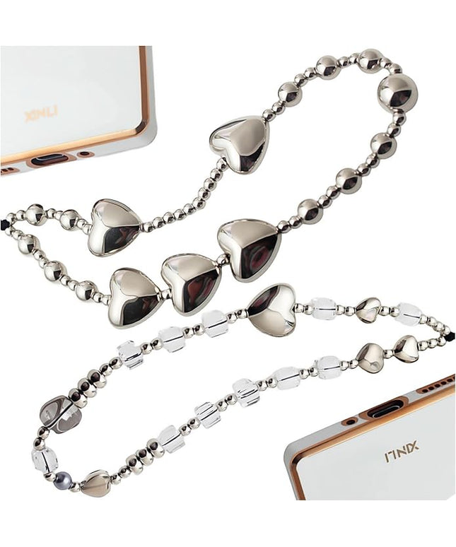Beaded Camera Wrist Strap, Cute Phone Charms Strap, Pearl Bracelet Wrist Strap, Phone Keychain Decoration for Wallet