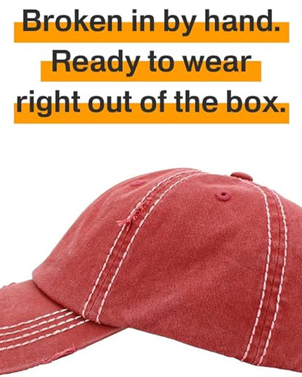 KBETHOS Vintage Washed Distressed Cotton Dad Hat Baseball Cap Adjustable Polo Trucker Unisex Style Headwear