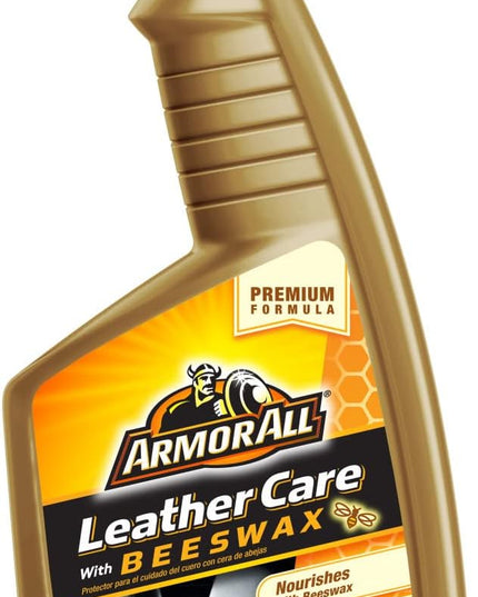 Armor All Car Leather Cleaner Spray, Beeswax Leather Care Spray for Cars, Trucks, Motorcycles, 16 Oz Each
