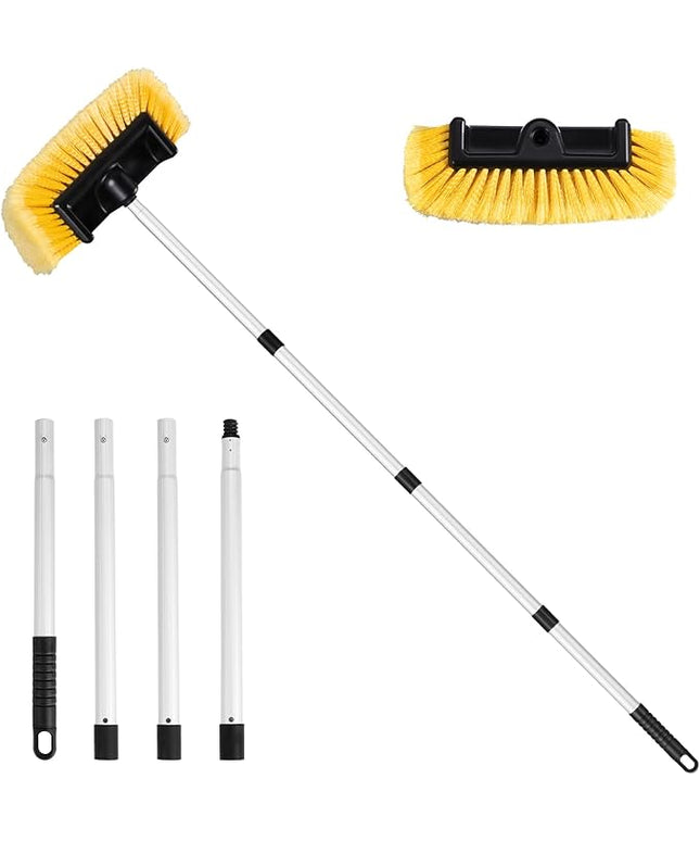 Ordenado 62" Car Wash Brush with Long Handle, Soft Bristle Car Cleaning Brush Supplies, Snow Brushes for Washing Exterior, Cars Washing Brushes Scratch-Free Wash Mop Kit, Universal for RV Truck SUV