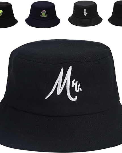 Cotton Bucket Hat for Women Men Summer Travel Sun Beach Bucket Cap, Unisex Outdoor Fisherman Hat