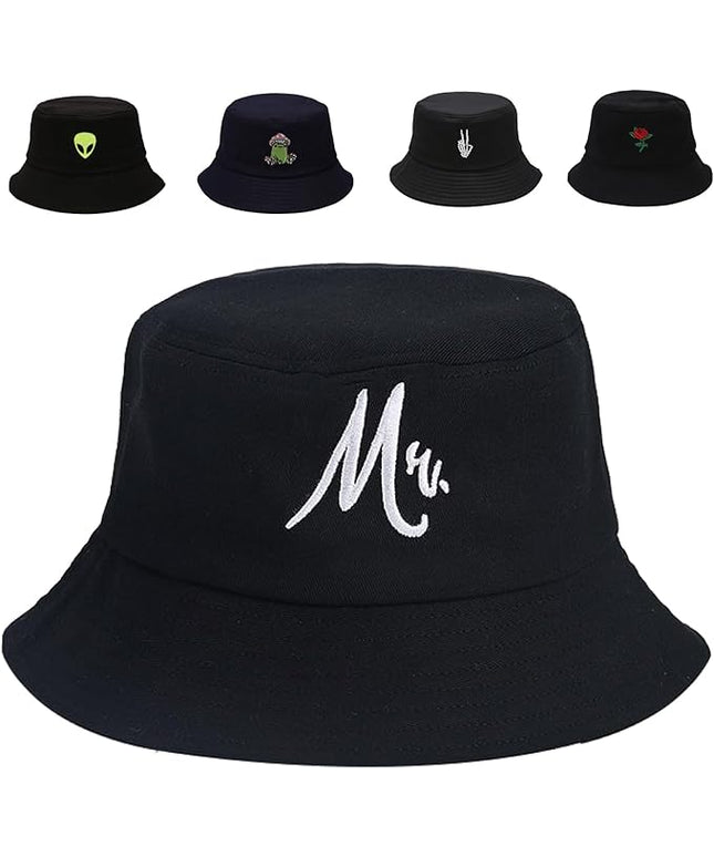 Cotton Bucket Hat for Women Men Summer Travel Sun Beach Bucket Cap, Unisex Outdoor Fisherman Hat