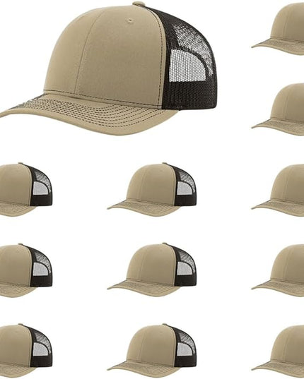 Richardson 112 Classic Six-Panel Adjustable Snapback Trucker Cap | Bulk Packs Available