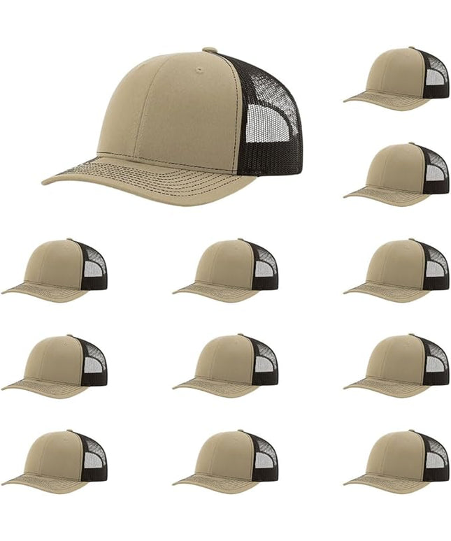 Richardson 112 Classic Six-Panel Adjustable Snapback Trucker Cap | Bulk Packs Available