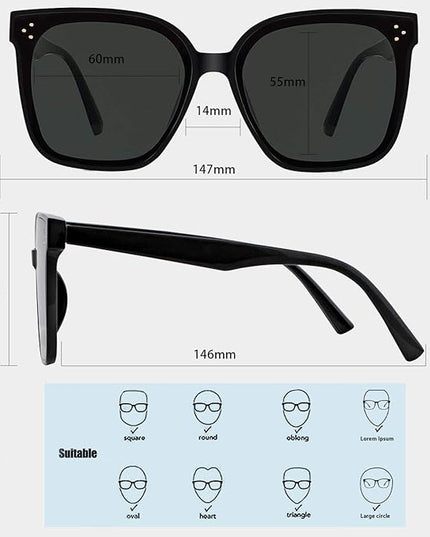 MAXJULI Oversized Sunglasses for Women Men UV Protection 8056