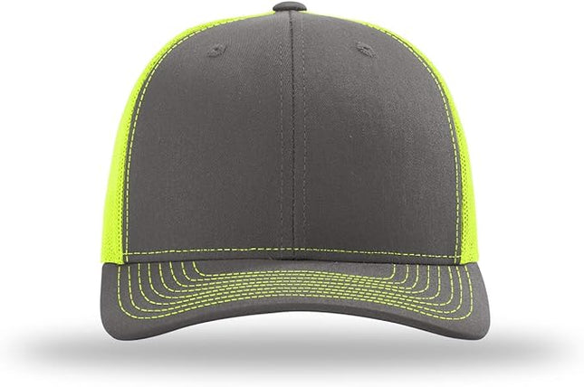 Richardson 112 Trucker Hat - Premium Adjustable Snapback Hat - Structured Six Panel Richardson Blank Caps