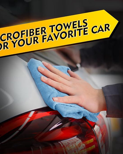 HOMEXCEL Blue Microfiber Cleaning Cloth 150 Pack, 12.5 x 12.5 inch Microfiber Towels for Cars, Ultra Absorbent Car Washing Cloth Cleaning Rags for Car Kitchen Window