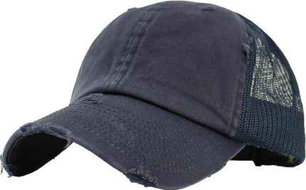 KBETHOS Vintage Washed Distressed Cotton Dad Hat Baseball Cap Adjustable Polo Trucker Unisex Style Headwear
