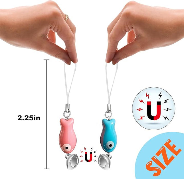 Agromusk Matching Phone Charms,Cute Ceramic Fish Matchaing Keychains Heart Strap Matching Couples Stuff Valentines Day Gifts