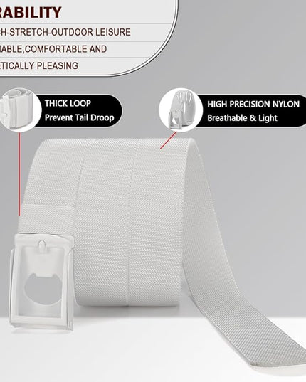 DOOPAI Stretch Canvas Belt for Men, Adjustable Elastic Holeless Web Belt for Casual, Golf, and Work, with Bottle Opener